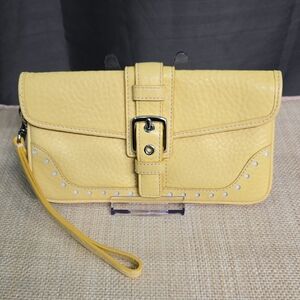 Coach Lemon Leather Wristlet with Buckle NWOT